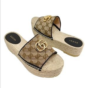 Gucci GG Marmont Slides Sandals Platform Sz. US7.5